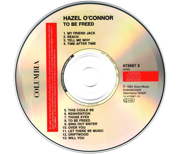 Hazel O'Connor - To Be Freed - Disk